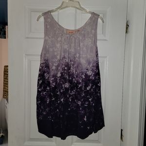 EVRI Ombre Purple & White Sleeveless Tunic